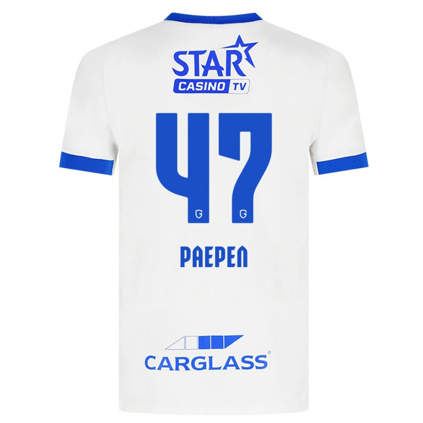 Danxen Kinderen Sam Paepen #47 Wit Blauw Uitshirt Uittenue 2026/27 T-Shirt België