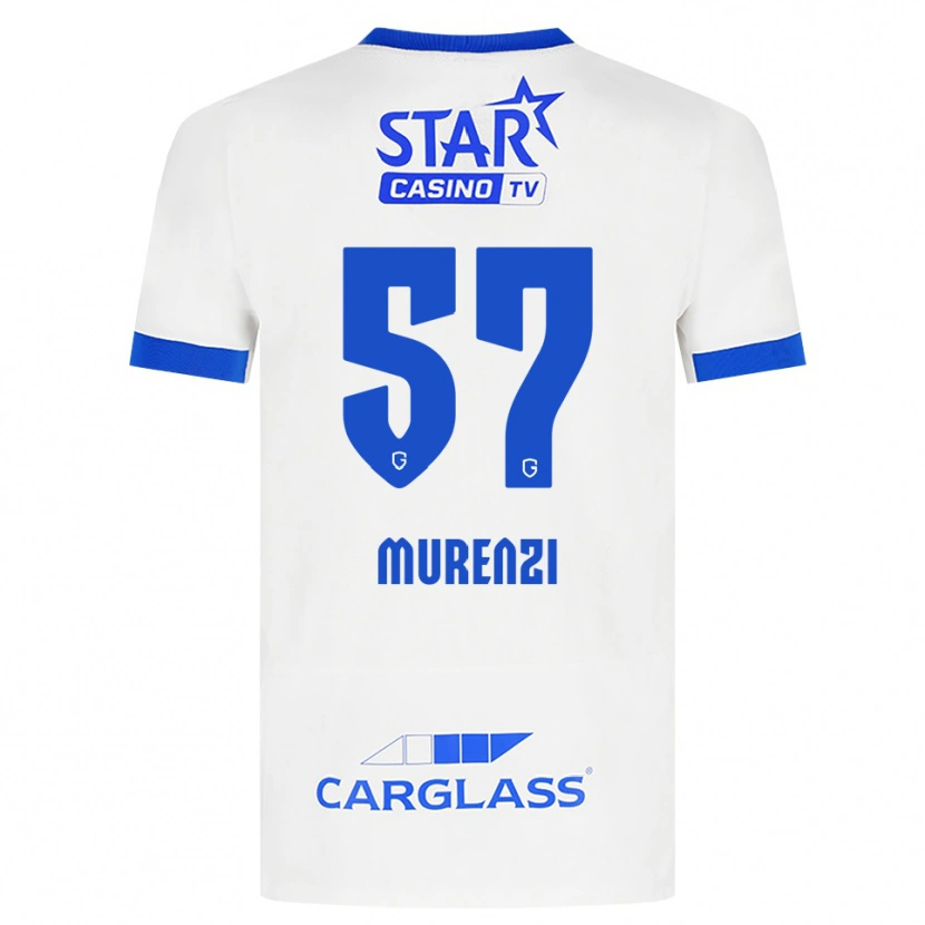 Danxen Kinderen Aaron Murenzi #57 Wit Blauw Uitshirt Uittenue 2026/27 T-Shirt België