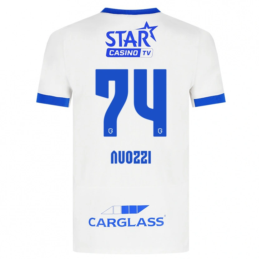 Danxen Kinderen Cédric Nuozzi #74 Wit Blauw Uitshirt Uittenue 2026/27 T-Shirt België
