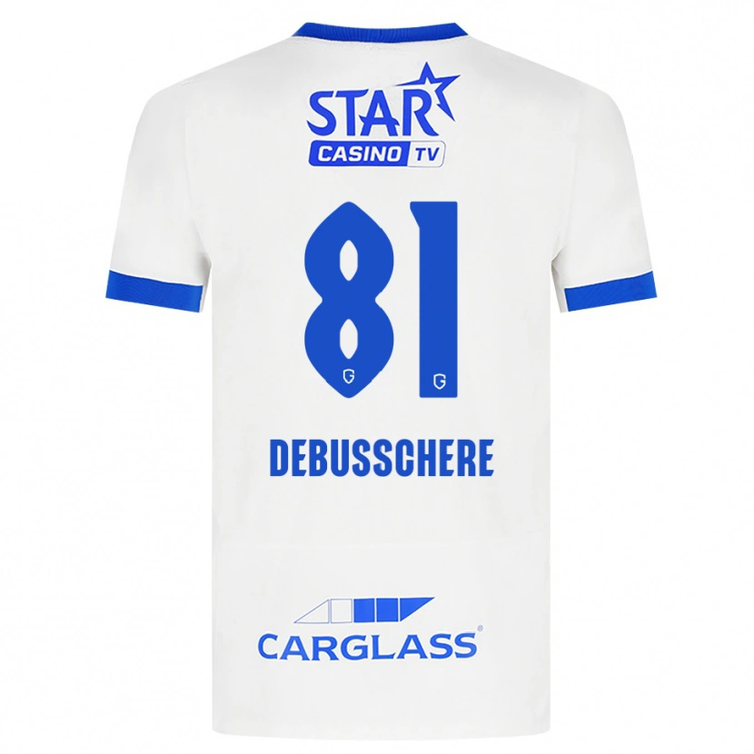 Danxen Kinderen Vic Debusschere #81 Wit Blauw Uitshirt Uittenue 2026/27 T-Shirt België