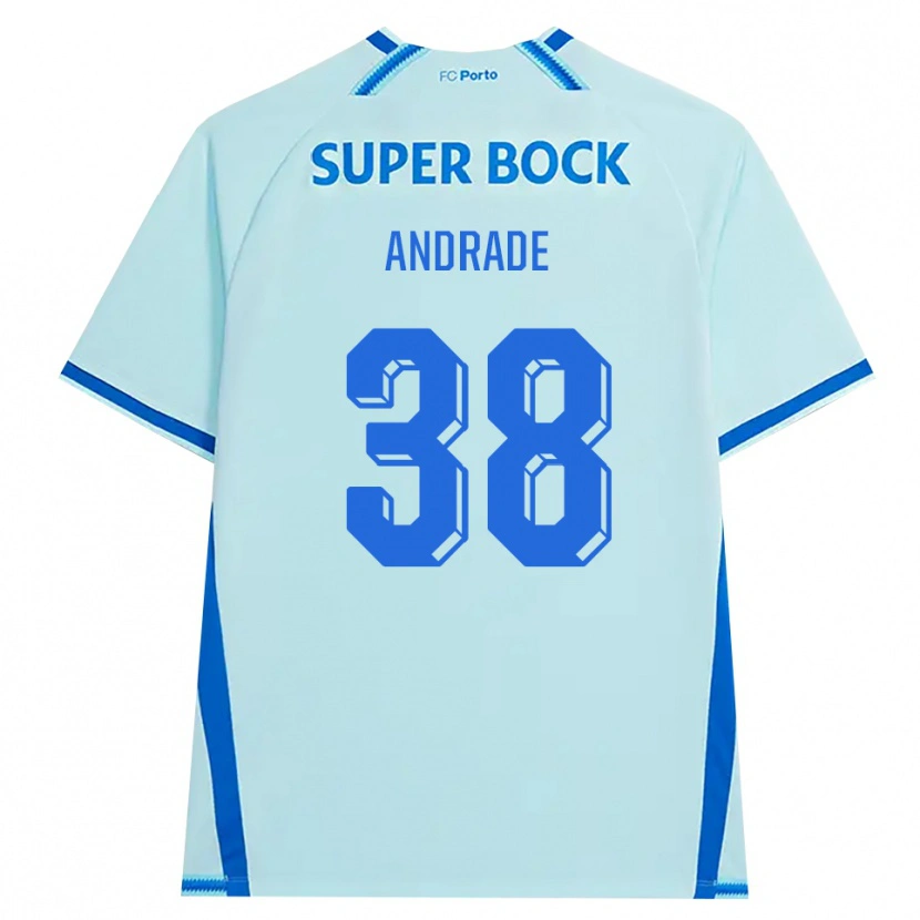 Danxen Kinderen Fernando Andrade #38 Licht Hemelsblauw Blauw Thuisshirt Derde Tenue 2026/27 T-Shirt België
