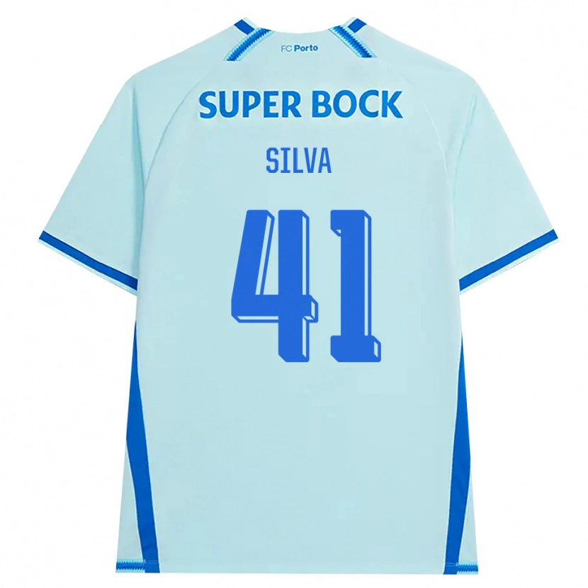 Danxen Kinderen Gonçalo Silva #41 Licht Hemelsblauw Blauw Thuisshirt Derde Tenue 2026/27 T-Shirt België
