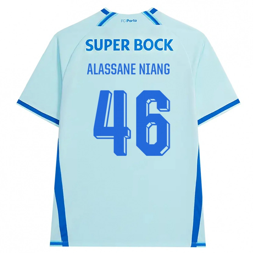 Danxen Kinderen Mame Alassane Niang #46 Licht Hemelsblauw Blauw Thuisshirt Derde Tenue 2026/27 T-Shirt België
