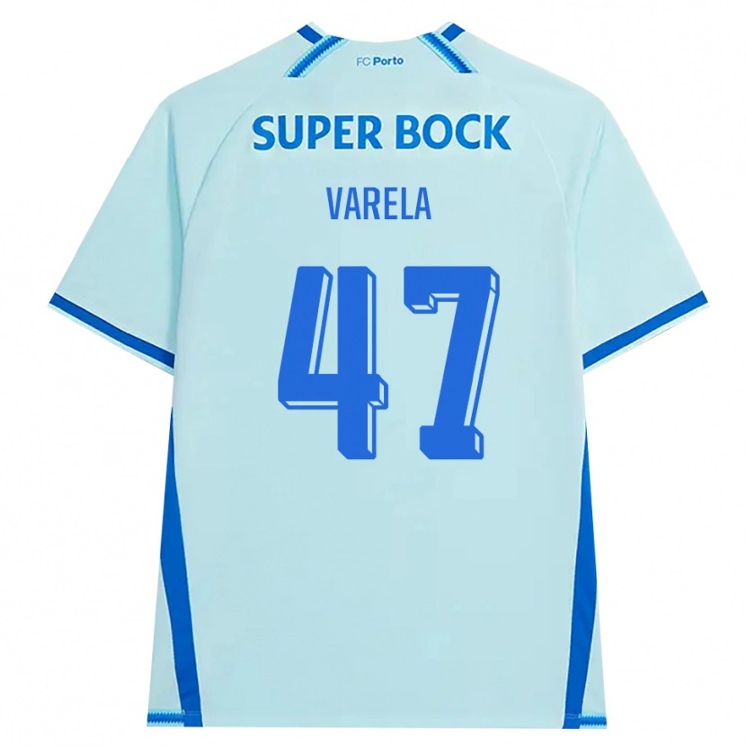 Danxen Kinderen Cardoso Varela #47 Licht Hemelsblauw Blauw Thuisshirt Derde Tenue 2026/27 T-Shirt België