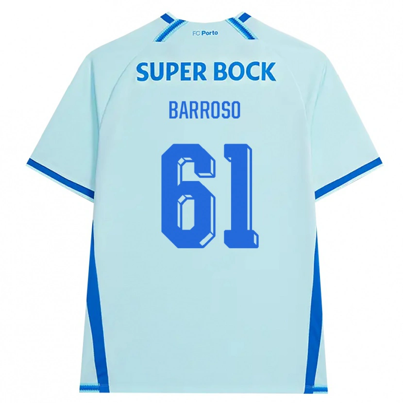 Danxen Kinderen Francisco Barroso #61 Licht Hemelsblauw Blauw Thuisshirt Derde Tenue 2026/27 T-Shirt België