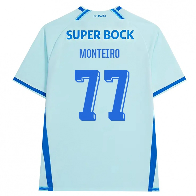 Danxen Kinderen Rui Monteiro #77 Licht Hemelsblauw Blauw Thuisshirt Derde Tenue 2026/27 T-Shirt België