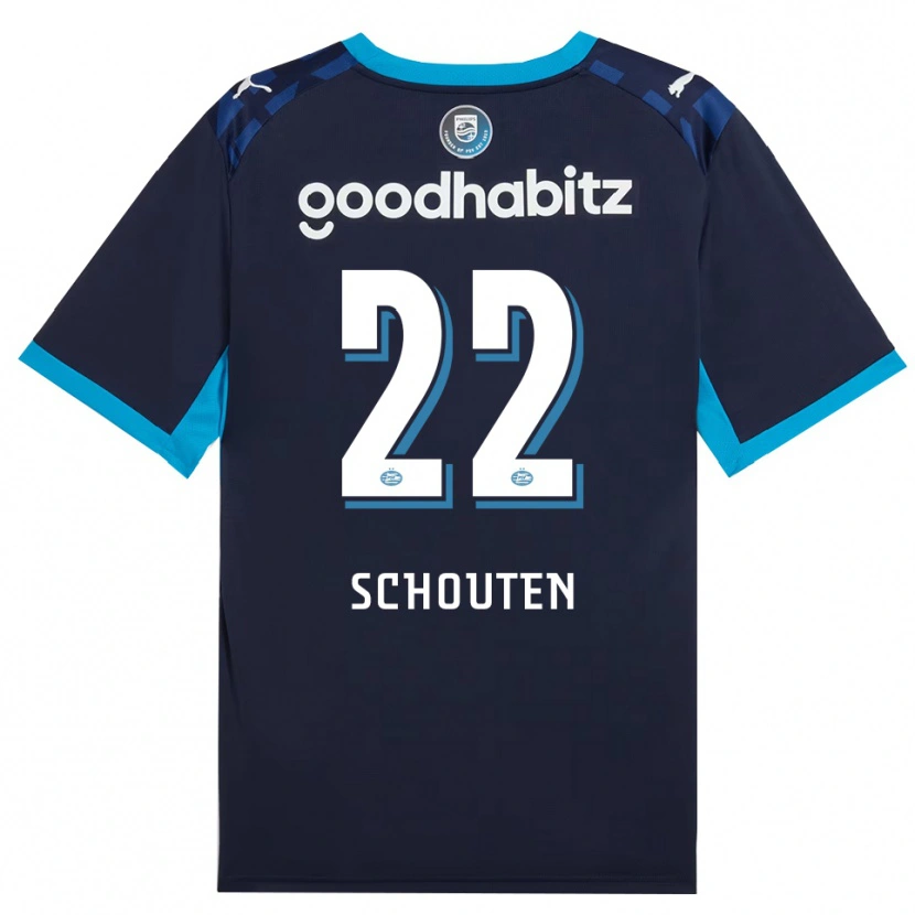 Danxen Kinderen Jerdy Schouten #22 Hemelsblauw Koninklijkblauw Thuisshirt Derde Tenue 2026/27 T-Shirt België
