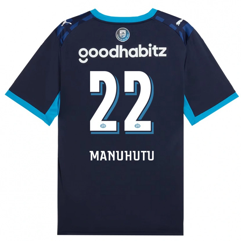 Danxen Kinderen Rivas Manuhutu #22 Hemelsblauw Koninklijkblauw Thuisshirt Derde Tenue 2026/27 T-Shirt België