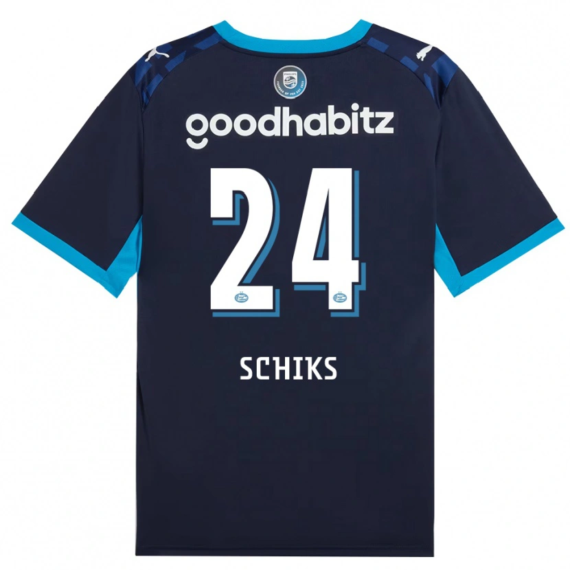 Danxen Kinderen Niek Schiks #24 Hemelsblauw Koninklijkblauw Thuisshirt Derde Tenue 2026/27 T-Shirt België