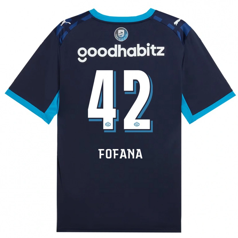 Danxen Kinderen Fode Fofana #42 Hemelsblauw Koninklijkblauw Thuisshirt Derde Tenue 2026/27 T-Shirt België