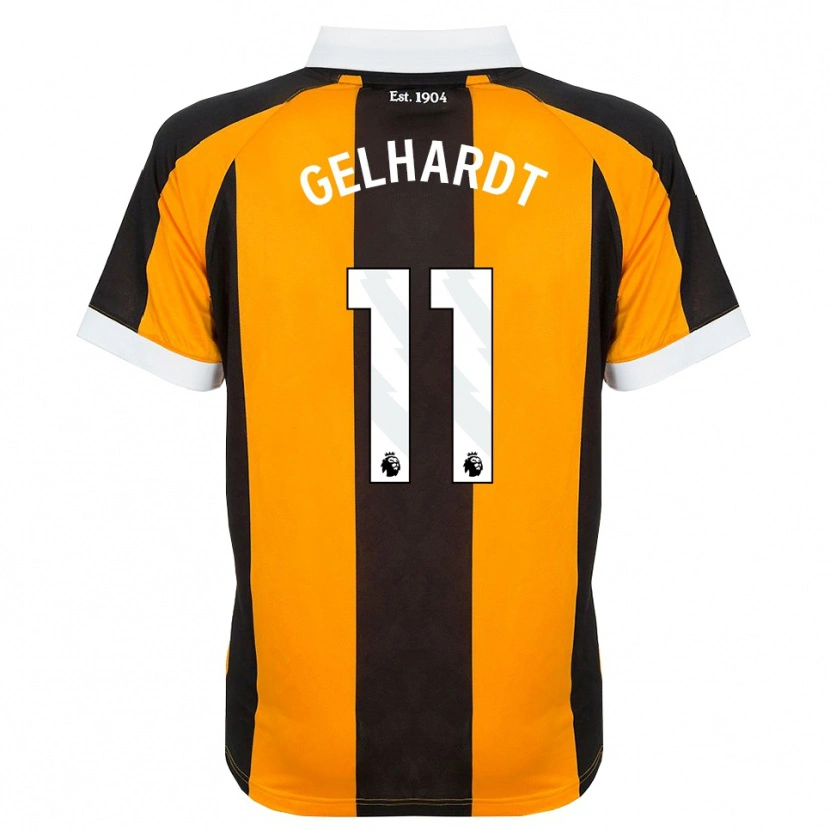 Danxen Kinderen Joe Gelhardt #11 Oranje Zwart Wit Thuisshirt Thuistenue 2026/27 T-Shirt België