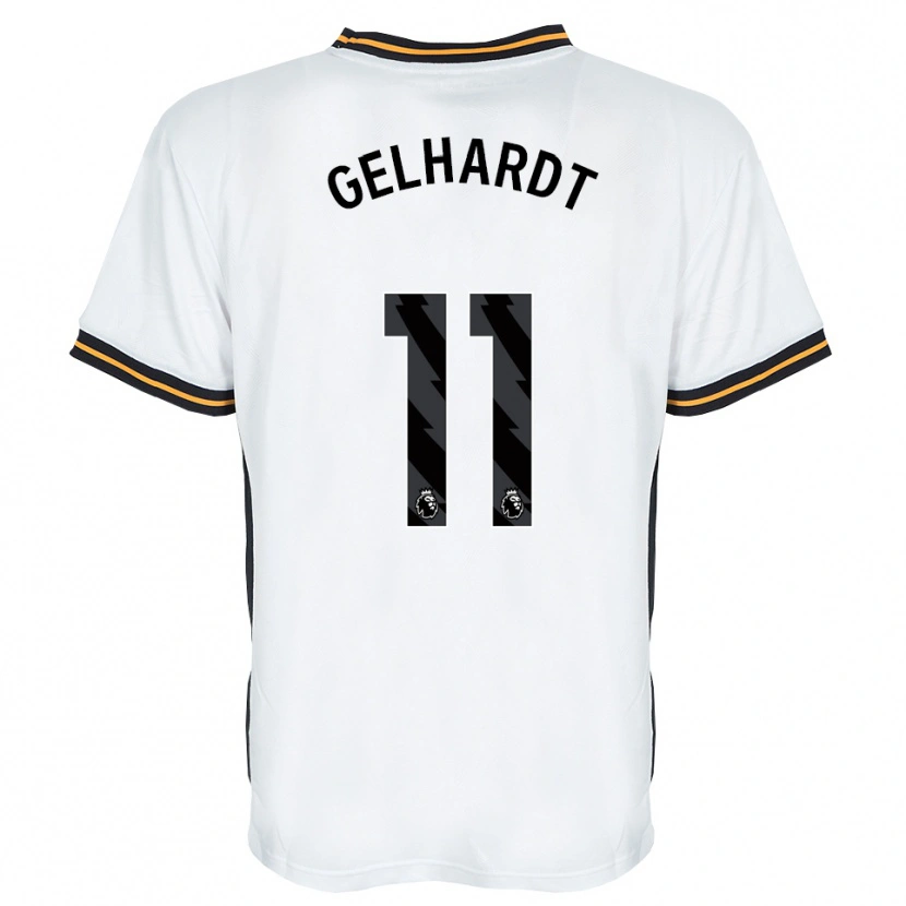 Danxen Kinderen Joe Gelhardt #11 Wit Oranje Zwart Uitshirt Uittenue 2026/27 T-Shirt België