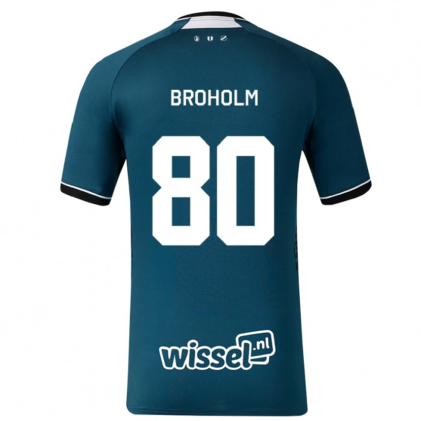 Danxen Kinderen Marius Broholm #80 Donkerleigrijs Wit Uitshirt Uittenue 2026/27 T-Shirt België