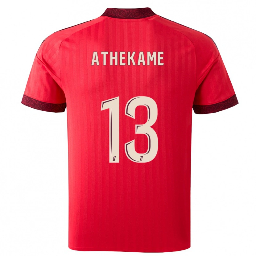 Danxen Kinderen Zachary Athekame #13 Burgundy Rood Wit Uitshirt Uittenue 2026/27 T-Shirt België