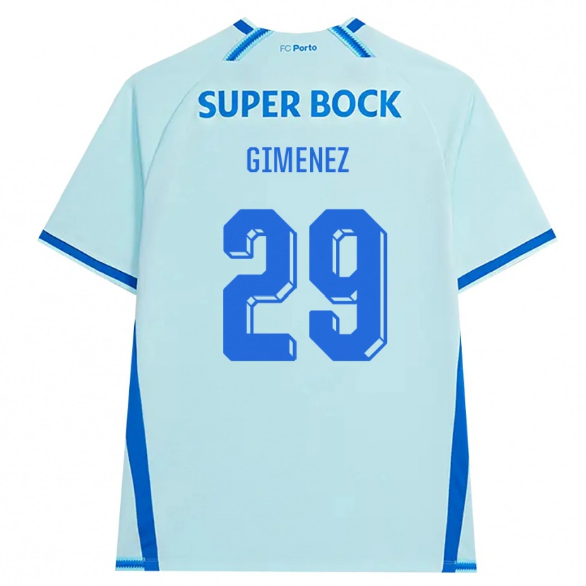 Danxen Kinderen Santiago Gimenez #29 Licht Hemelsblauw Blauw Thuisshirt Derde Tenue 2026/27 T-Shirt België