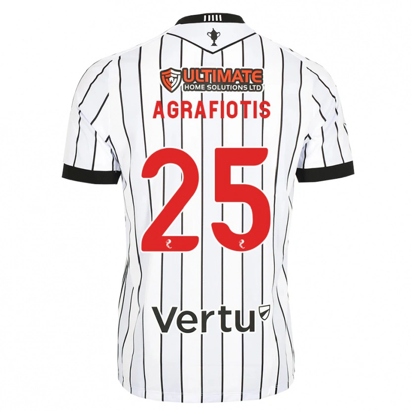 Danxen Kinderen Nikolas Agrafiotis #25 Wit Zwart Rood Thuisshirt Thuistenue 2026/27 T-Shirt België
