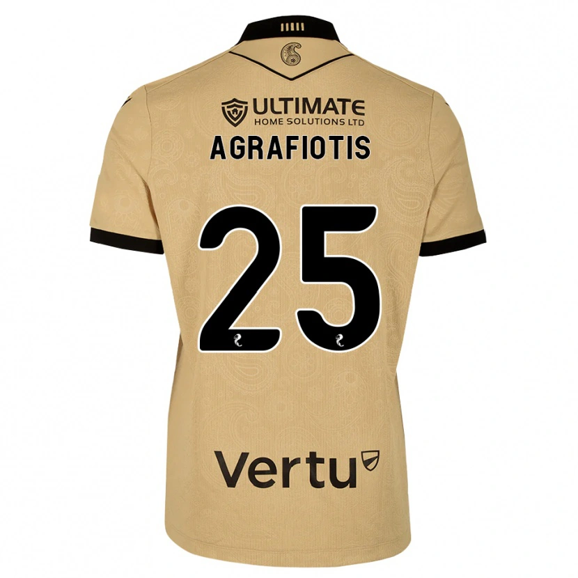 Danxen Kinderen Nikolas Agrafiotis #25 Burlywood Zwart Uitshirt Uittenue 2026/27 T-Shirt België