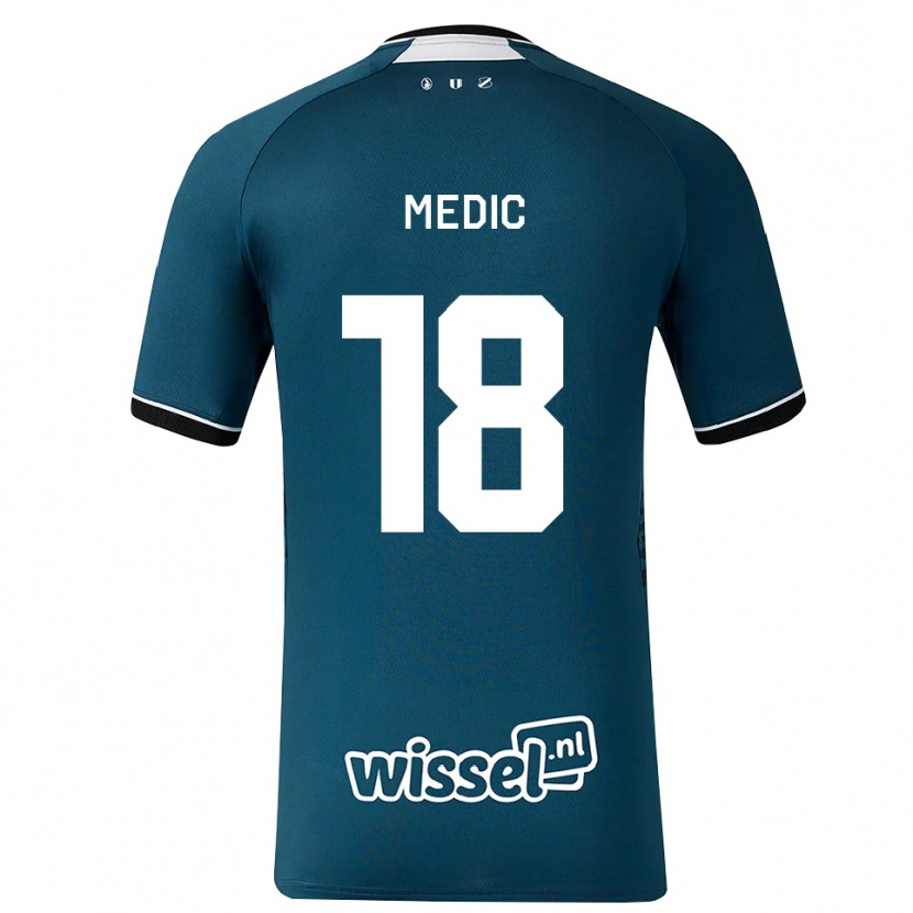 Danxen Kinderen Jakov Medic #18 Donkerleigrijs Wit Uitshirt Uittenue 2026/27 T-Shirt België