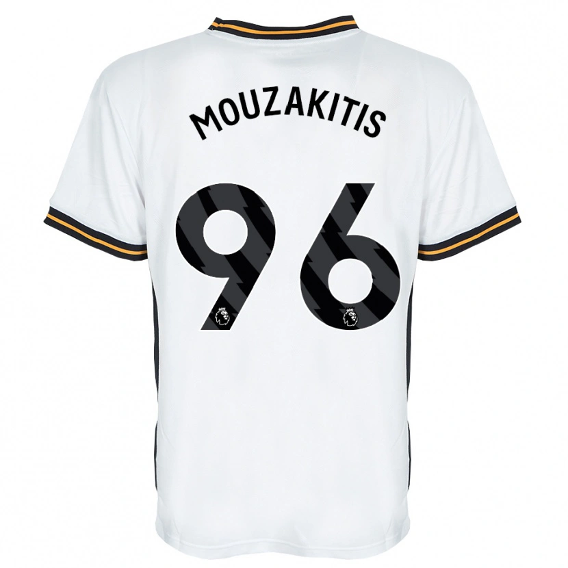 Danxen Kinderen Christos Mouzakitis #96 Wit Oranje Zwart Uitshirt Uittenue 2026/27 T-Shirt België