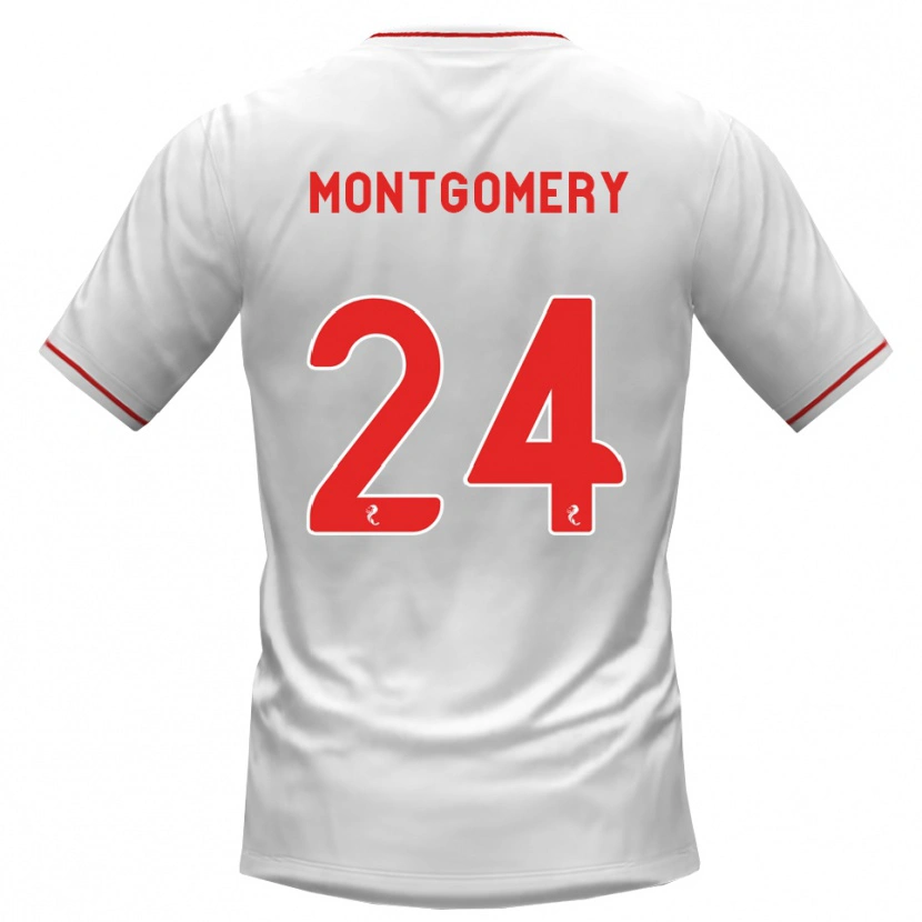Danxen Heren Adam Montgomery #24 Wit Rood Uitshirt Uittenue 2026/27 T-Shirt België