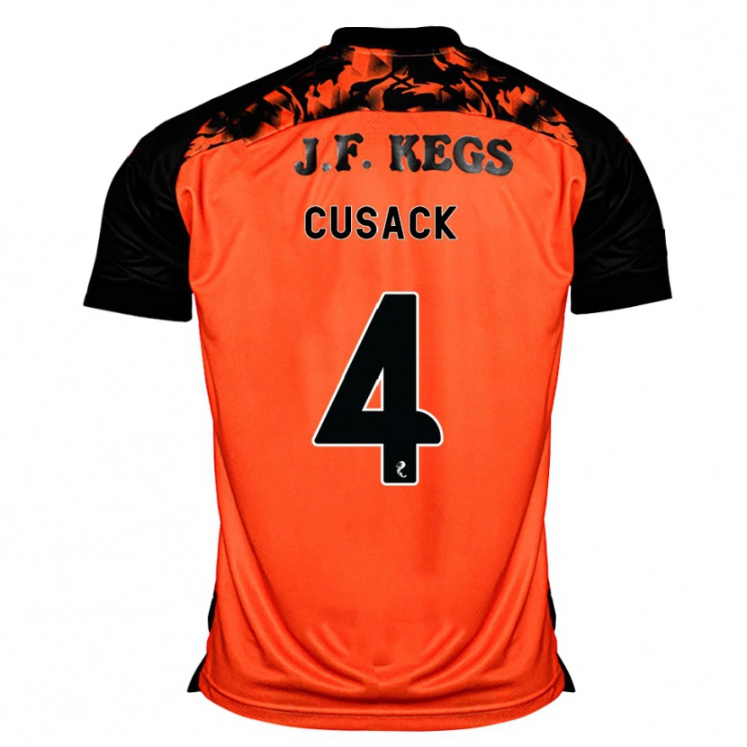 Danxen Heren Abbie Cusack #4 Oranje Zwart Wit Thuisshirt Thuistenue 2026/27 T-Shirt België