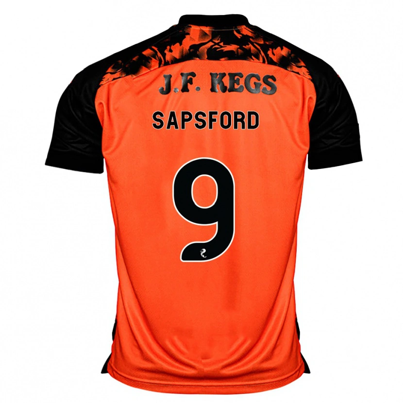 Danxen Heren Zachary Sapsford #9 Oranje Zwart Wit Thuisshirt Thuistenue 2026/27 T-Shirt België