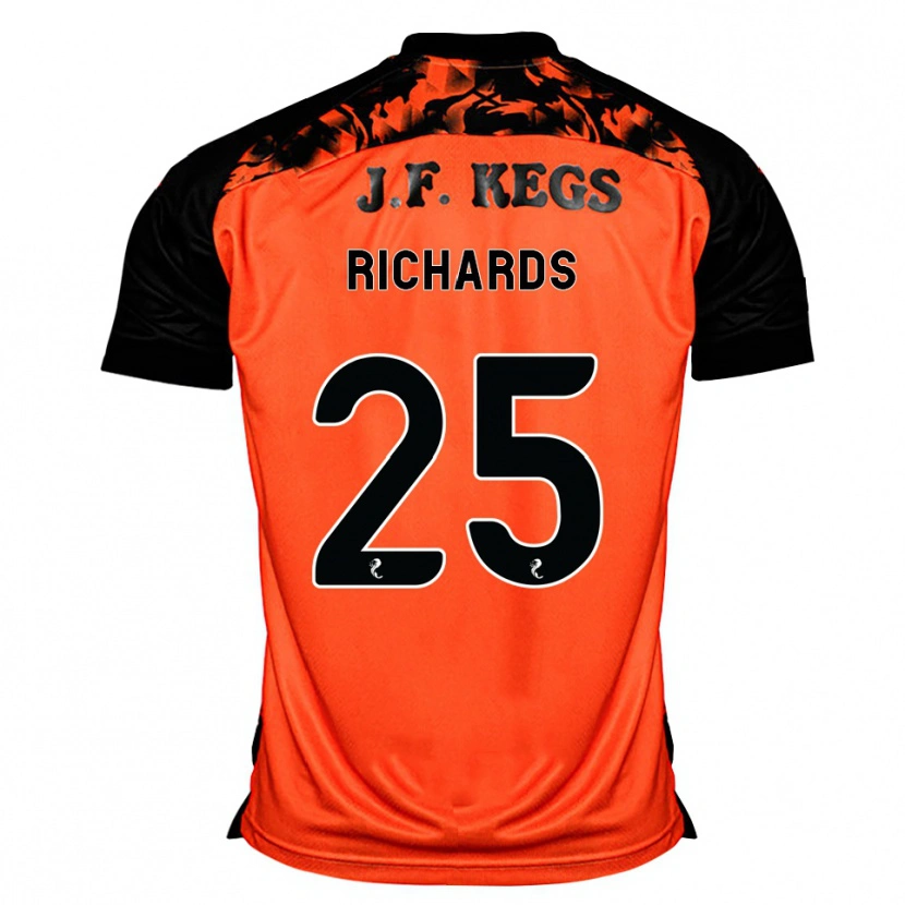 Danxen Heren Dave Richards #25 Oranje Zwart Wit Thuisshirt Thuistenue 2026/27 T-Shirt België