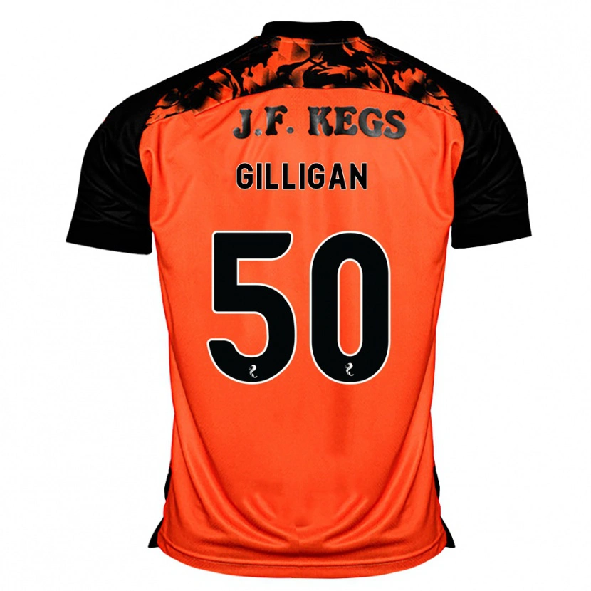 Danxen Heren Keir Gilligan #50 Oranje Zwart Wit Thuisshirt Thuistenue 2026/27 T-Shirt België