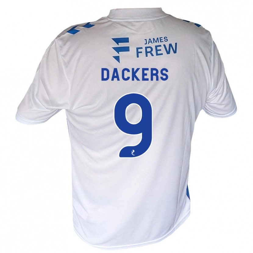 Danxen Heren Marcus Dackers #9 Koningsblauw Wit Thuisshirt Thuistenue 2026/27 T-Shirt België