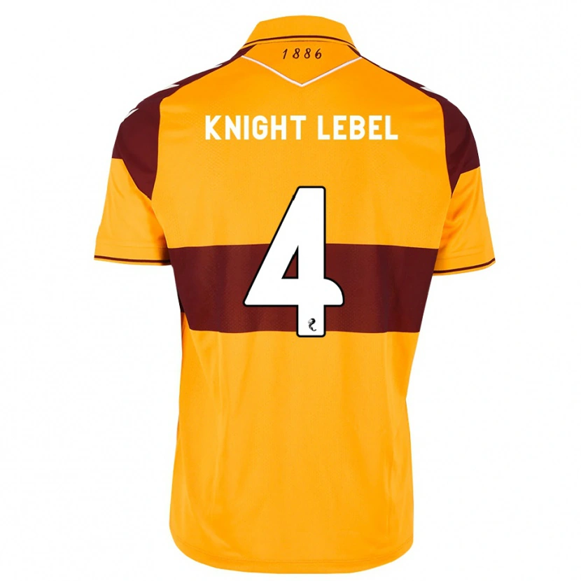 Danxen Heren Jamie Knight-Lebel #4 Kastanjebruin Oranje Thuisshirt Thuistenue 2026/27 T-Shirt België