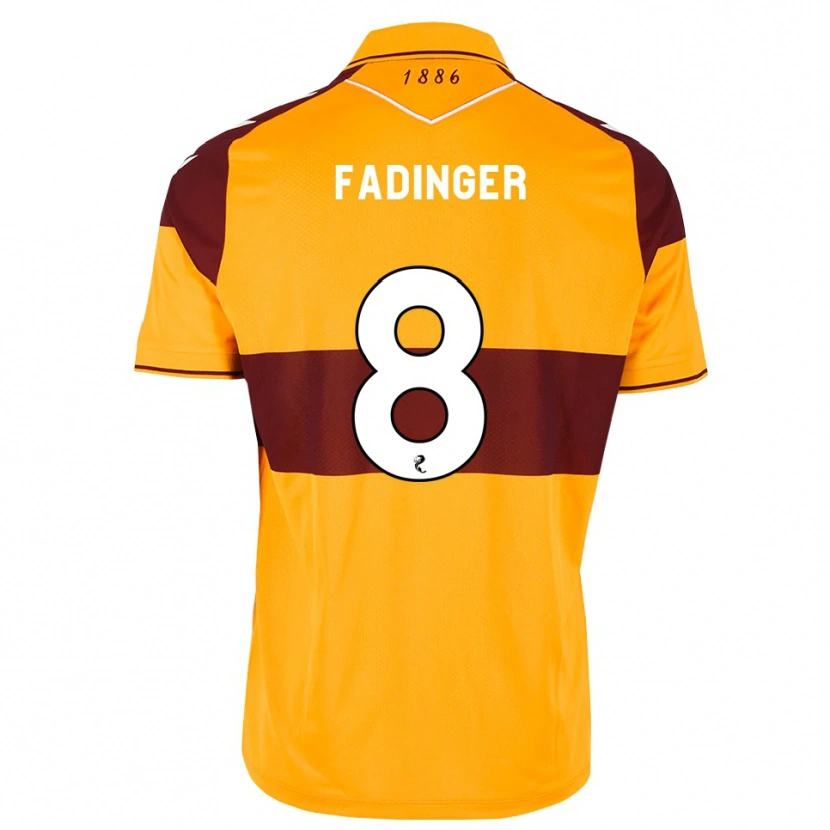Danxen Heren Lukas Fadinger #8 Kastanjebruin Oranje Thuisshirt Thuistenue 2026/27 T-Shirt België