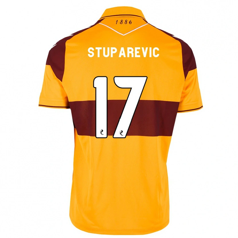 Danxen Heren Filip Stuparevic #17 Kastanjebruin Oranje Thuisshirt Thuistenue 2026/27 T-Shirt België