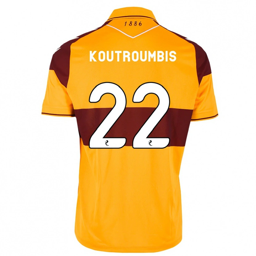 Danxen Heren John Koutroumbis #22 Kastanjebruin Oranje Thuisshirt Thuistenue 2026/27 T-Shirt België