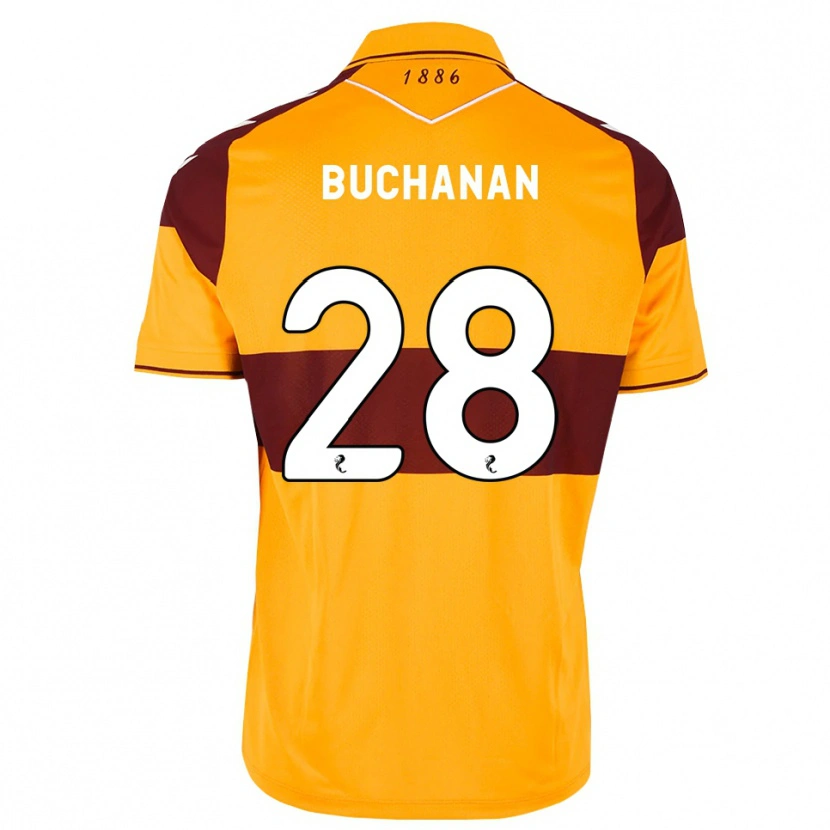 Danxen Heren Aaron Buchanan #28 Kastanjebruin Oranje Thuisshirt Thuistenue 2026/27 T-Shirt België
