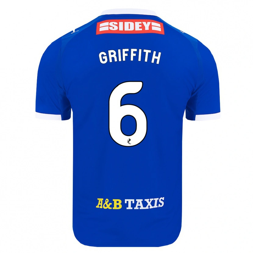 Danxen Heren Víctor Griffith #6 Blauw Rood Geel Thuisshirt Thuistenue 2026/27 T-Shirt België