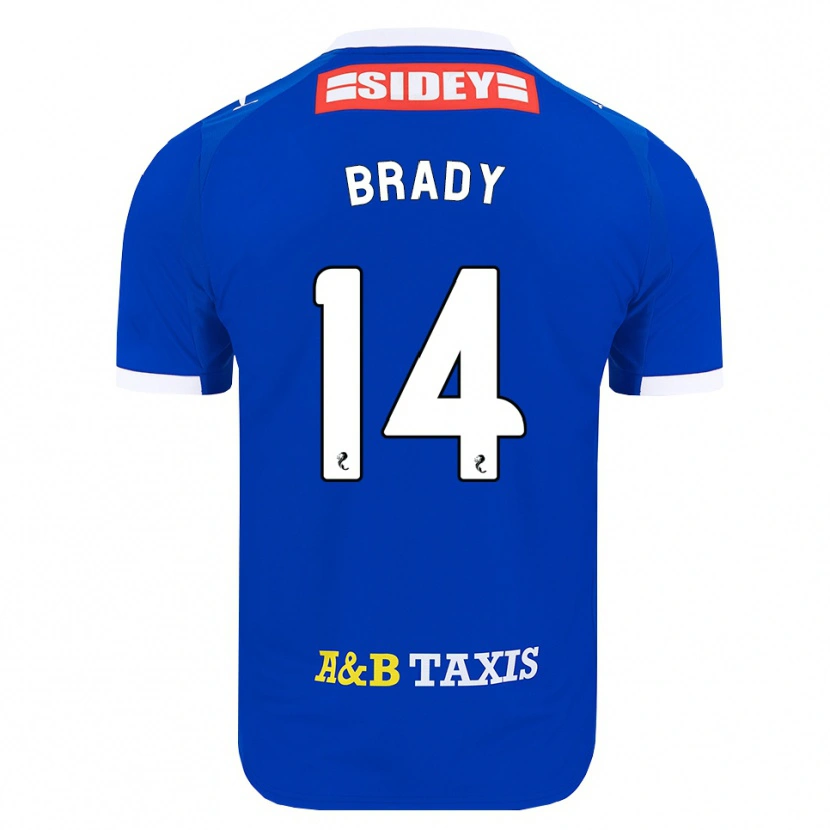 Danxen Heren Scarlett Brady #14 Blauw Rood Geel Thuisshirt Thuistenue 2026/27 T-Shirt België