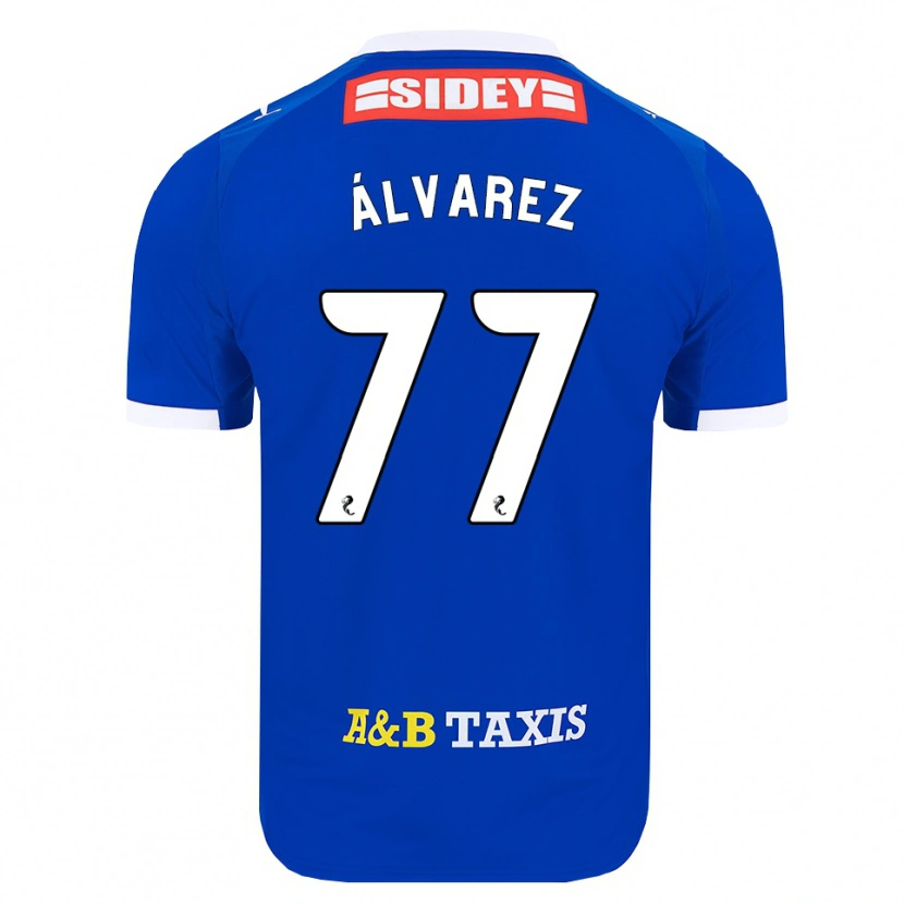 Danxen Heren Unax Álvarez #77 Blauw Rood Geel Thuisshirt Thuistenue 2026/27 T-Shirt België