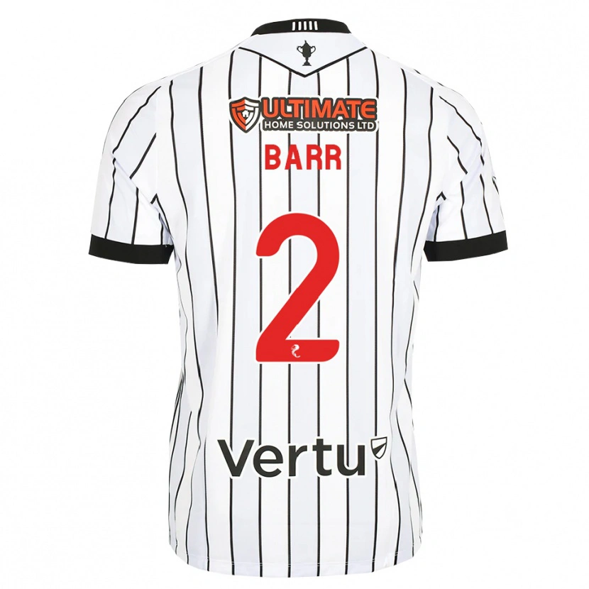 Danxen Heren Jack Barr #2 Wit Zwart Rood Thuisshirt Thuistenue 2026/27 T-Shirt België