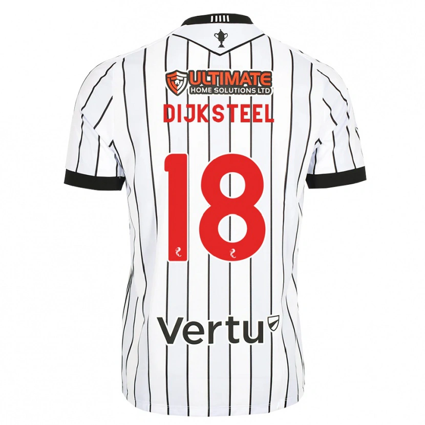 Danxen Heren Malik Dijksteel #18 Wit Zwart Rood Thuisshirt Thuistenue 2026/27 T-Shirt België