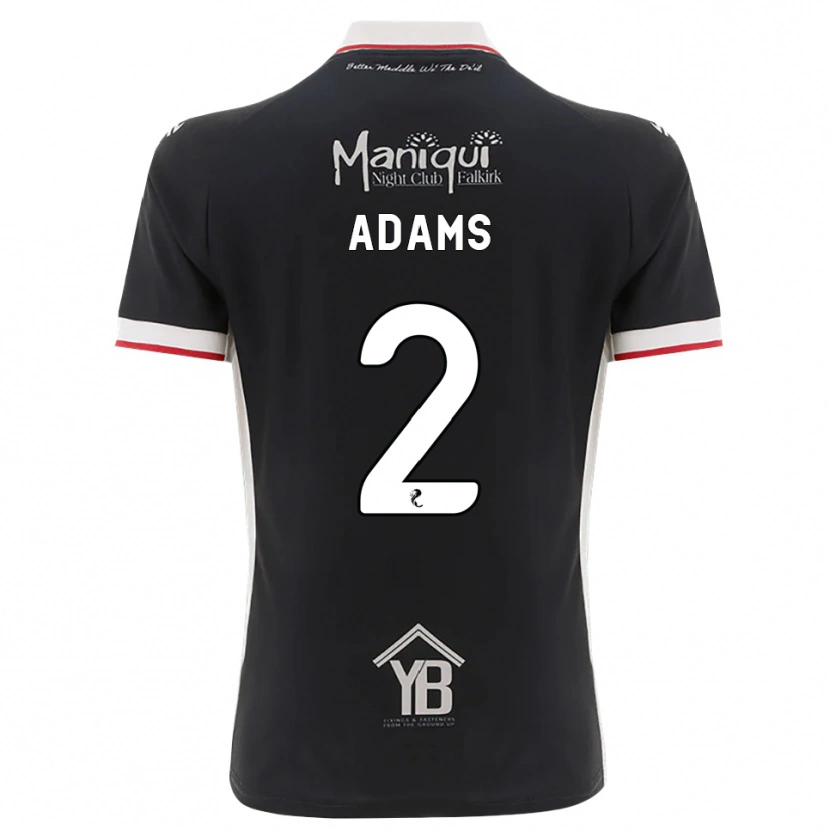 Danxen Heren Keelan Adams #2 Zwart Wit Rood Thuisshirt Thuistenue 2026/27 T-Shirt België