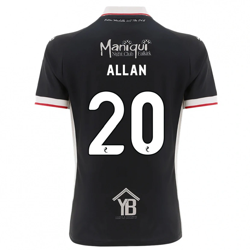 Danxen Heren Connor Allan #20 Zwart Wit Rood Thuisshirt Thuistenue 2026/27 T-Shirt België