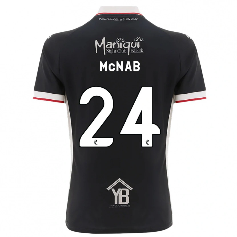 Danxen Heren Cameron Mcnab #24 Zwart Wit Rood Thuisshirt Thuistenue 2026/27 T-Shirt België