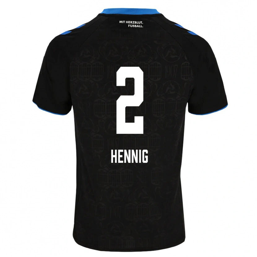 Danxen Heren Lenny Hennig #2 Zwart Wit Rood Thuisshirt Thuistenue 2026/27 T-Shirt België
