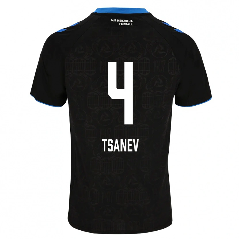 Danxen Heren Simeon Tsanev #4 Zwart Wit Rood Thuisshirt Thuistenue 2026/27 T-Shirt België