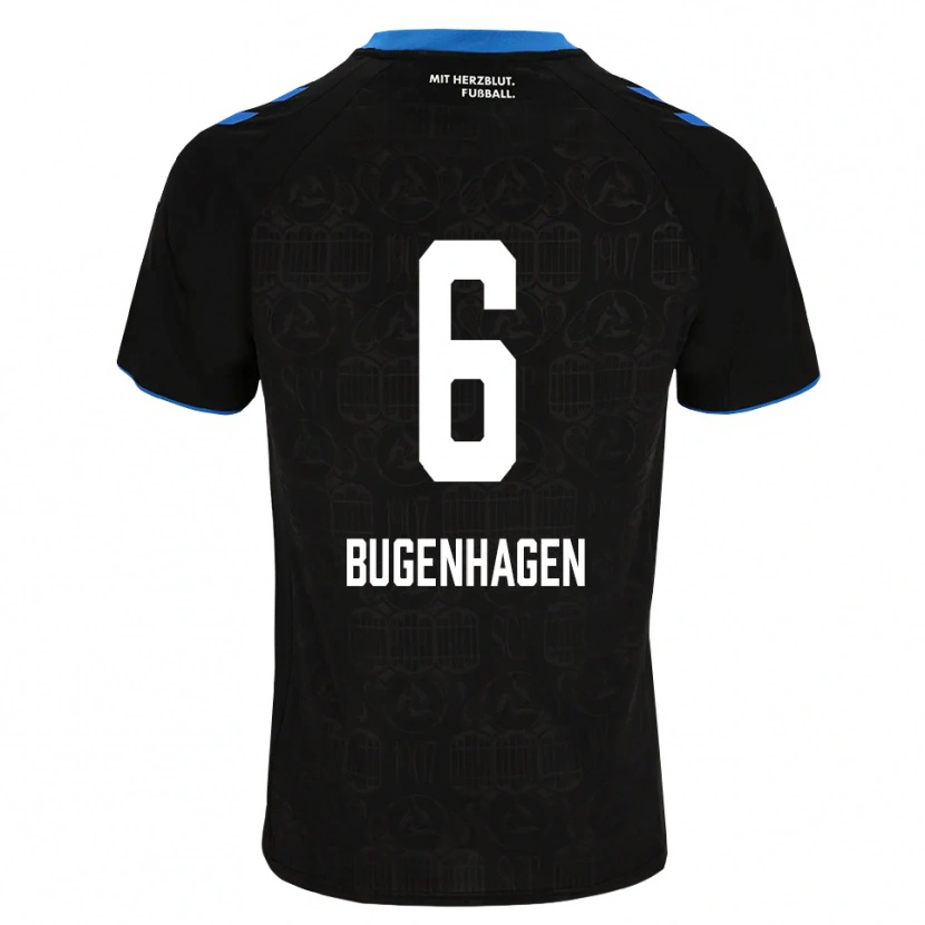 Danxen Heren Julius Bugenhagen #6 Zwart Wit Rood Thuisshirt Thuistenue 2026/27 T-Shirt België