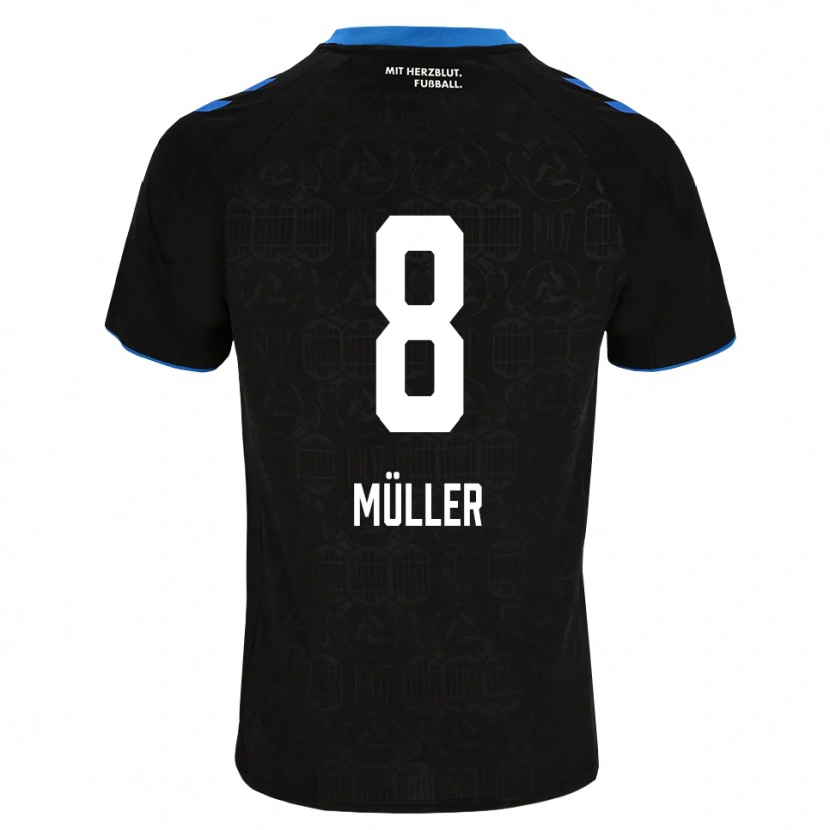Danxen Heren Carlos Müller #8 Zwart Wit Rood Thuisshirt Thuistenue 2026/27 T-Shirt België