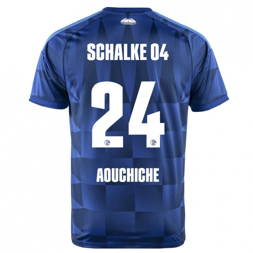 Danxen Heren Adil Aouchiche #24 Donkerblauw Geel Wit Thuisshirt Thuistenue 2026/27 T-Shirt België