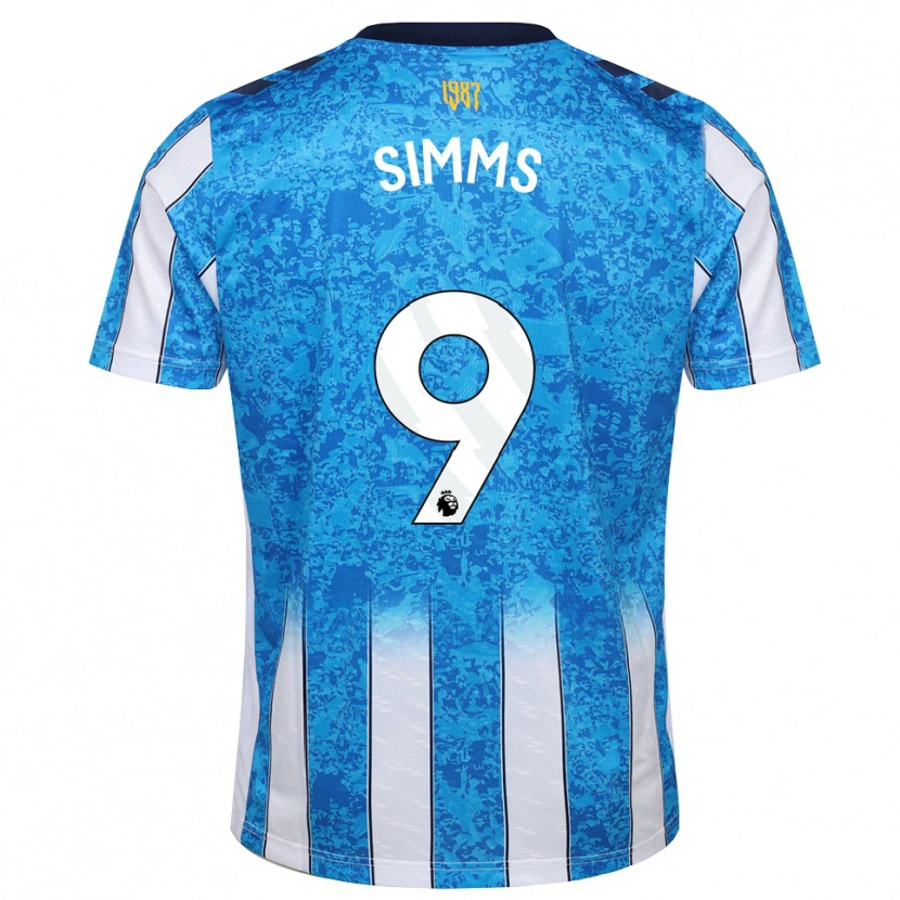 Danxen Heren Ellis Simms #9 Wit Blauw Oranje Thuisshirt Thuistenue 2026/27 T-Shirt België