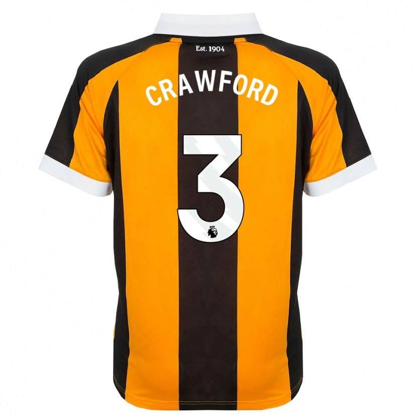 Danxen Heren Jude Crawford #3 Oranje Zwart Wit Thuisshirt Thuistenue 2026/27 T-Shirt België