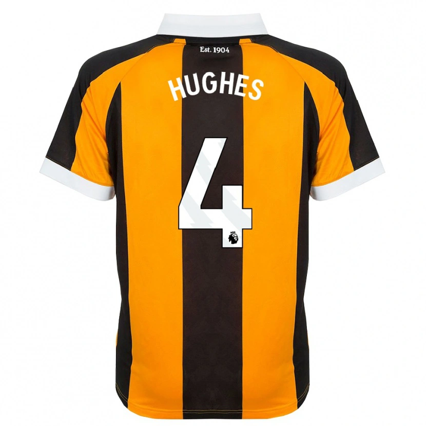 Danxen Heren Charlie Hughes #4 Oranje Zwart Wit Thuisshirt Thuistenue 2026/27 T-Shirt België